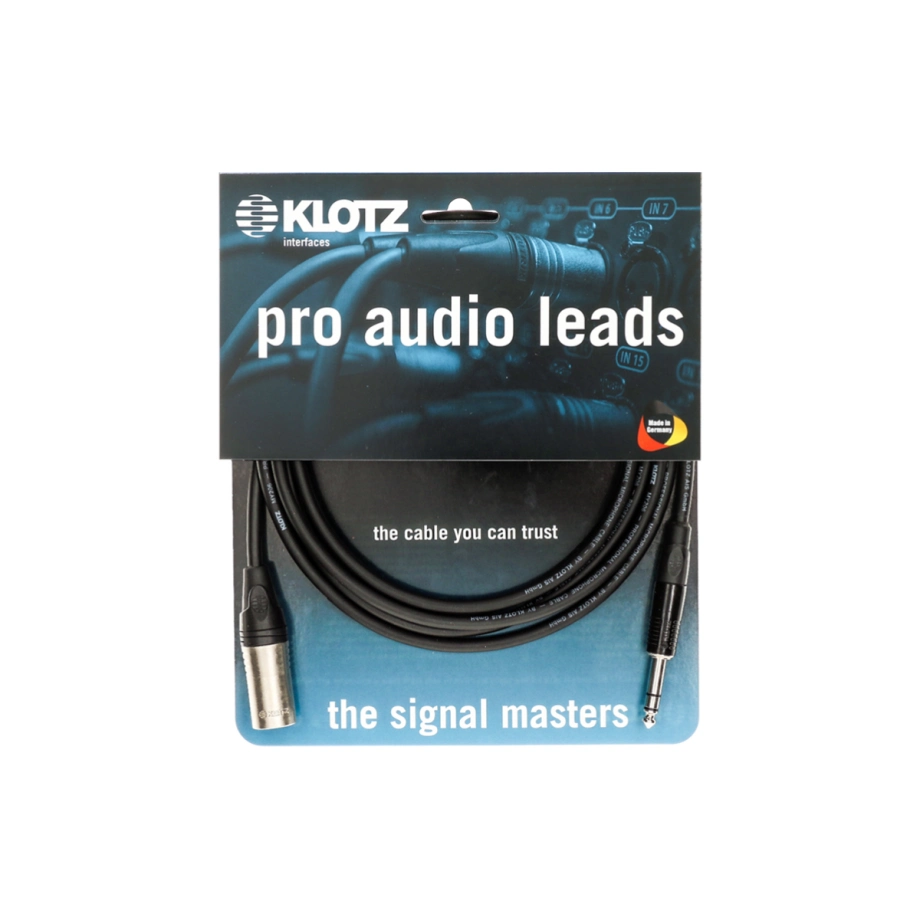 Фото №3 Коммутация KLOTZ M1 PRIME MICROPHONE CABLE XLR MALE - BALANCED JACK 5 M