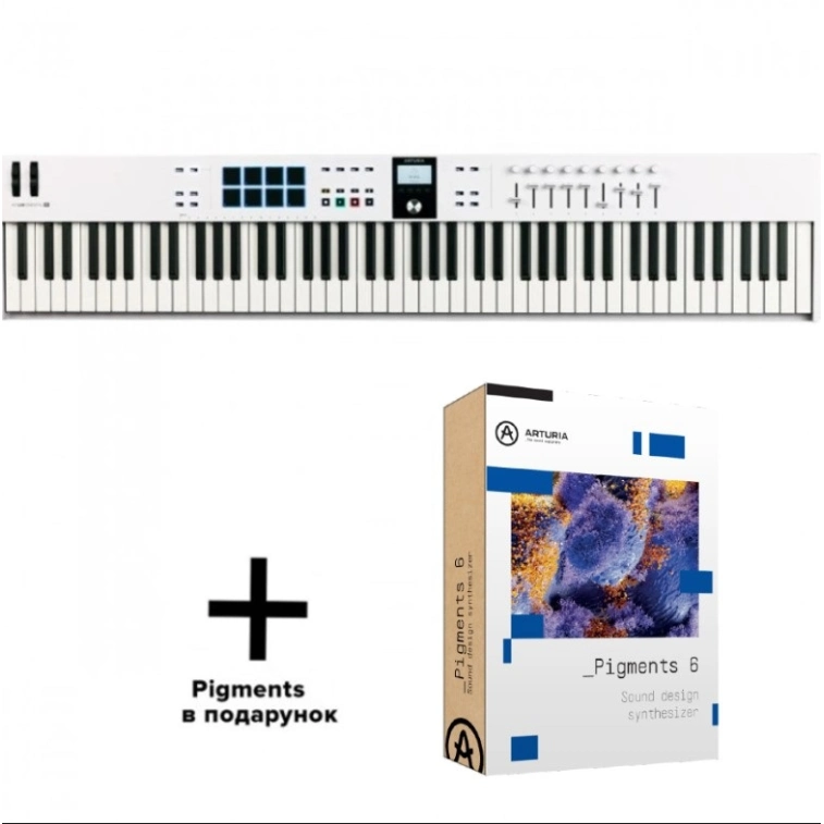 Фото №1 Midi-клавиатура Arturia KeyLab Essential 88 mk3 White + Arturia Pigments 6