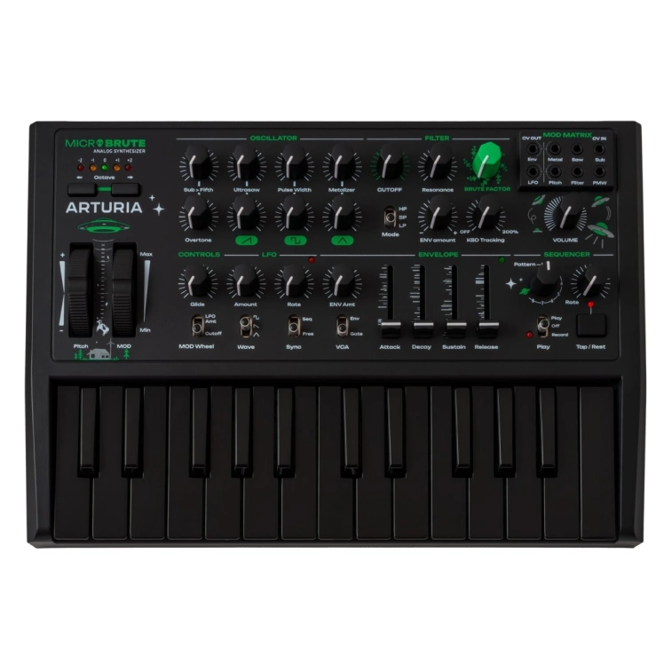 Фото №1 Синтезатор Arturia MicroBrute UFO Edition Фото №1 Синтезатор Arturia MicroBrute UFO Edition