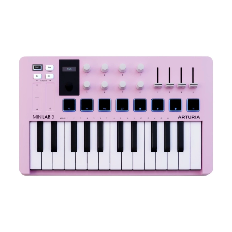 Фото №1 Midi-клавіатура Arturia MiniLab 3 Rose Quartz Фото №1 Midi-клавіатура Arturia MiniLab 3 Rose Quartz