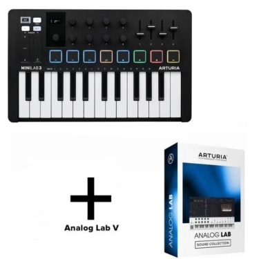 Arturia MiniLab 3 Black Edition + Arturia Analog Lab V