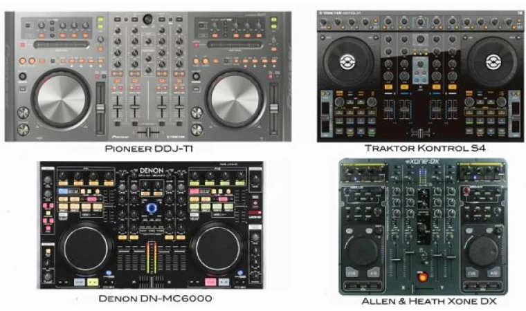 Pioneer DDJ-T1 vs Native Inst. Kontrol S4 vs Denon DN-MC6000 vs Xone DX