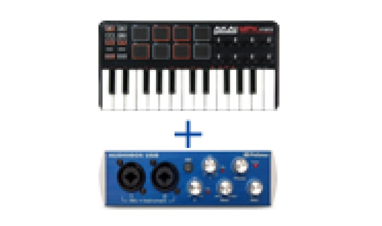 Комплект портативной студии Presonus Audiobox 2i2+Akai MPK Mini - со скидкой 20%