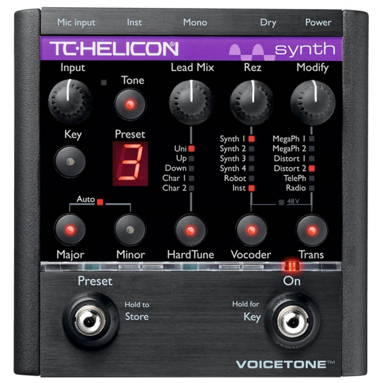 Фото №1 Процессор эффектов TC-Helicon VoiceTone Synth Фото №1 Процессор эффектов TC-Helicon VoiceTone Synth