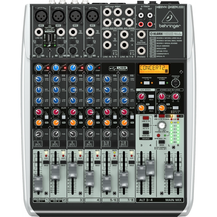 Микшерный пульт Behringer XENYX QX1204USB