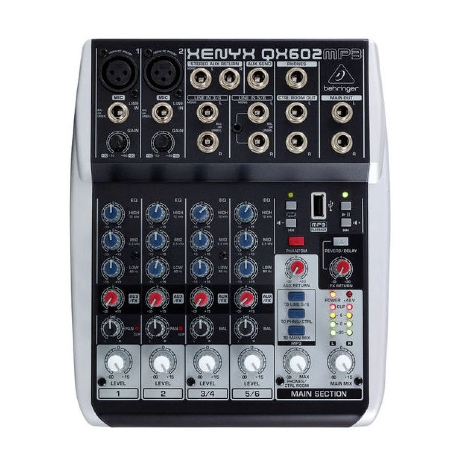 Купить микшерный пульт Behringer XENYX QX602MP3 в интернет