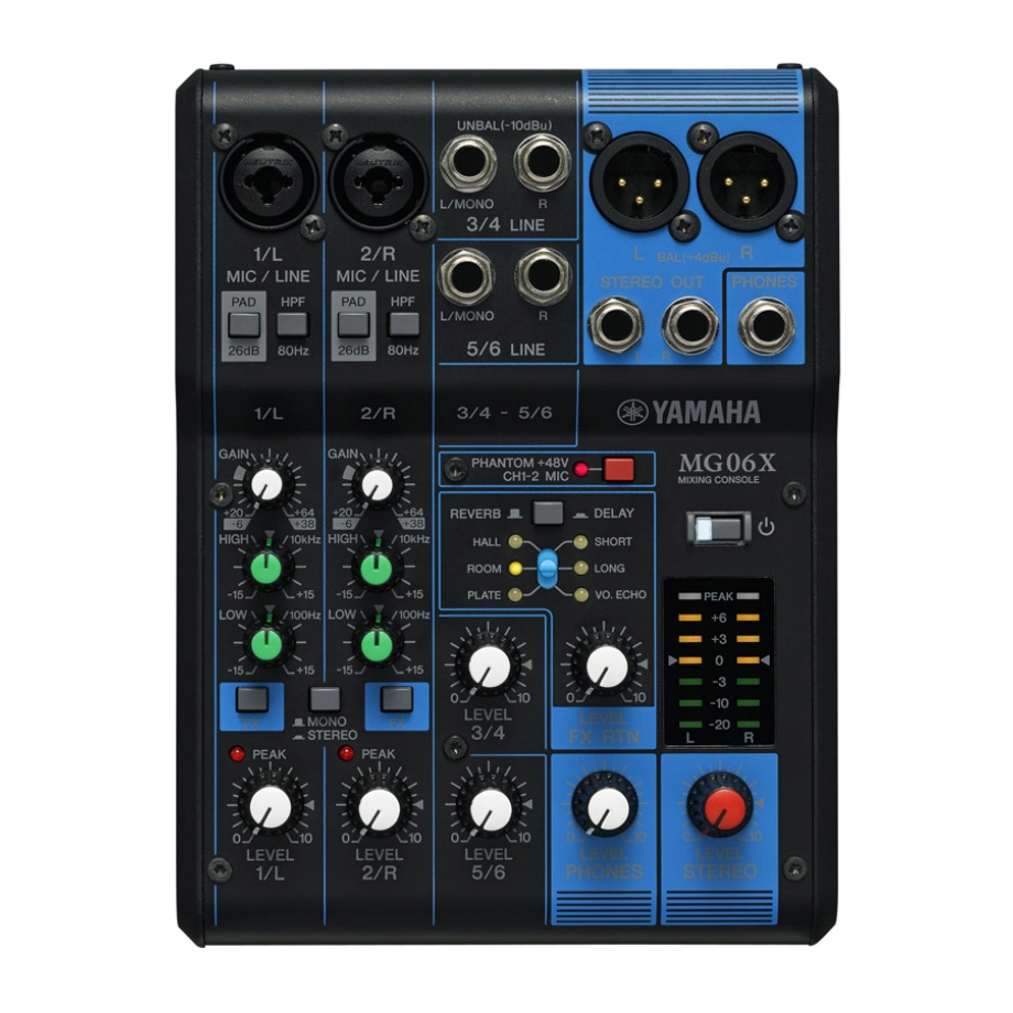 Yamaha MG06X – купить в PRODJ | Официальная цена на микшерный