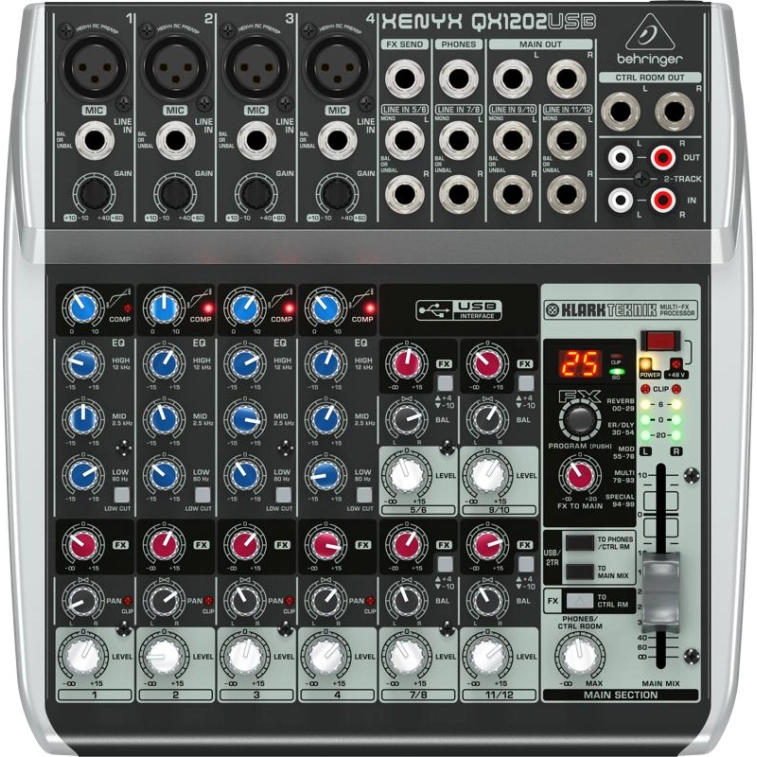 配信機器・PA機器・レコーディング機器 Behringer XENYX QX1202USB Black Купить микшерный пульт Behringer Xenyx QX 1202 USB в интернет