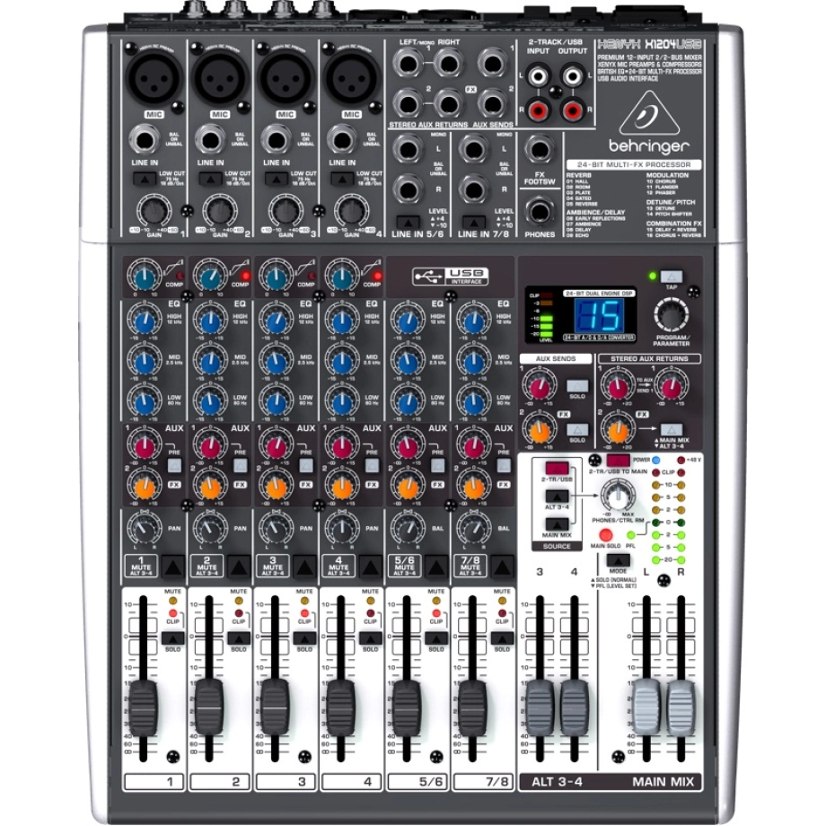 Купить микшерный пульт Behringer Xenyx X 1204 USB в интернет