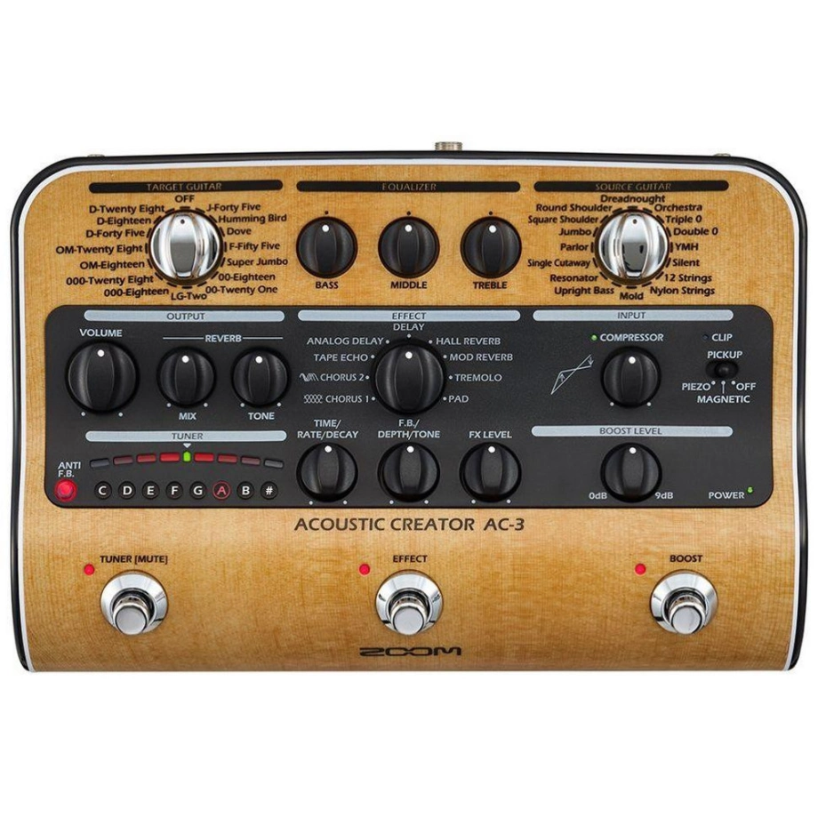 ギター ZOOM / AC-3 Acoustic Creator ZOOMAC-3 Acoustic Creator 《アコギ用プリアンプ》【オンライン