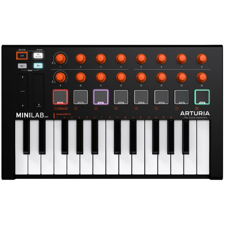 Фото №1 Midi-клавіатура ARTURIA MiniLab MKII Orange Edition