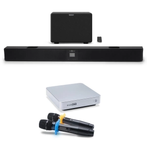Фото Studio Evolution EVOBOX Plus Silver с микрофонами SE 200D и саундбаром EvoSound Bar Фото Studio Evolution EVOBOX Plus Silver с микрофонами SE 200D и саундбаром EvoSound Bar