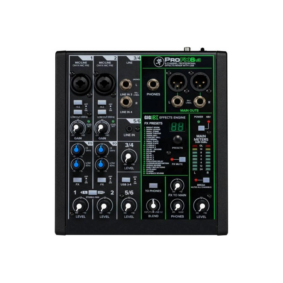 Купить микшерный пульт Mackie ProFX6V3 в интернет-магазине PRODJ