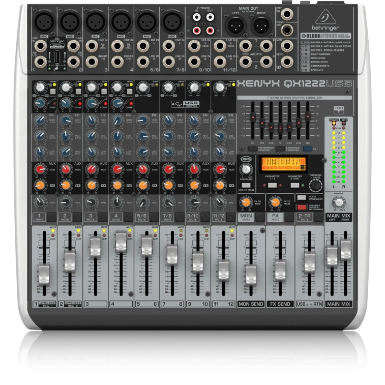 Мікшерний пульт Behringer XENYX QX1222USB