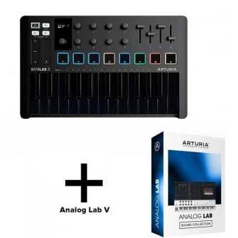 Arturia MiniLab 3 Deep Black + Arturia Analog Lab V