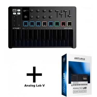 Arturia MiniLab 3 Deep Black + Arturia Analog Lab V