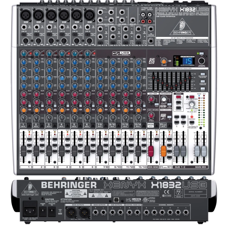 Купить микшерный пульт Behringer XENYX X1832USB в интернет