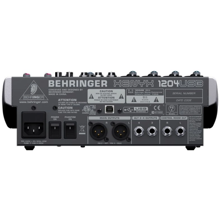 Микшерный пульт Behringer Xenyx 1204 USB | Купить в PRODJ.ua