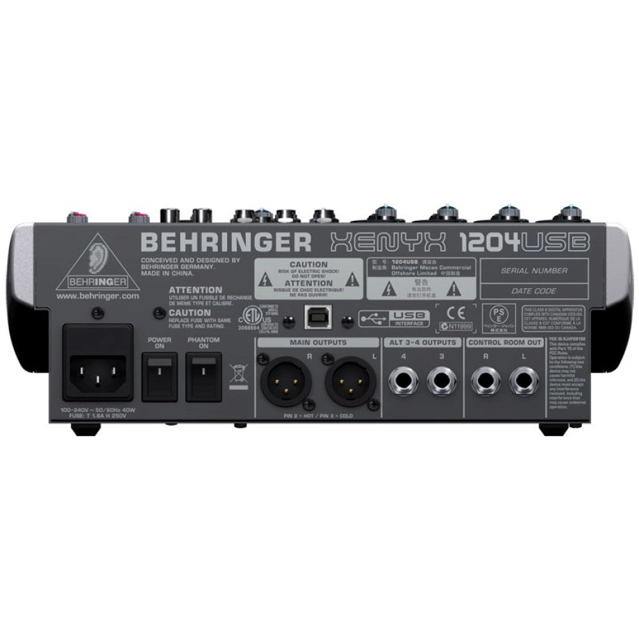 Фото №2 Микшерный пульт Behringer Xenyx 1204 USB