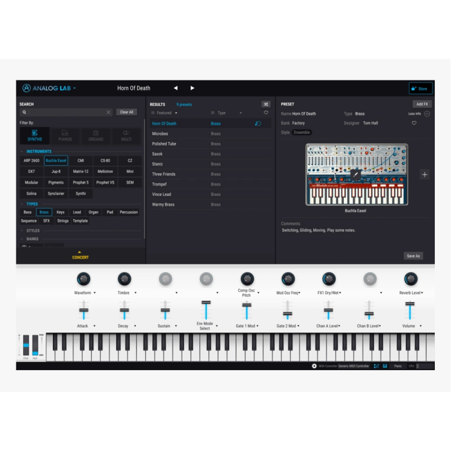 Фото №2 Программа для создания музыки Arturia Analog Lab V