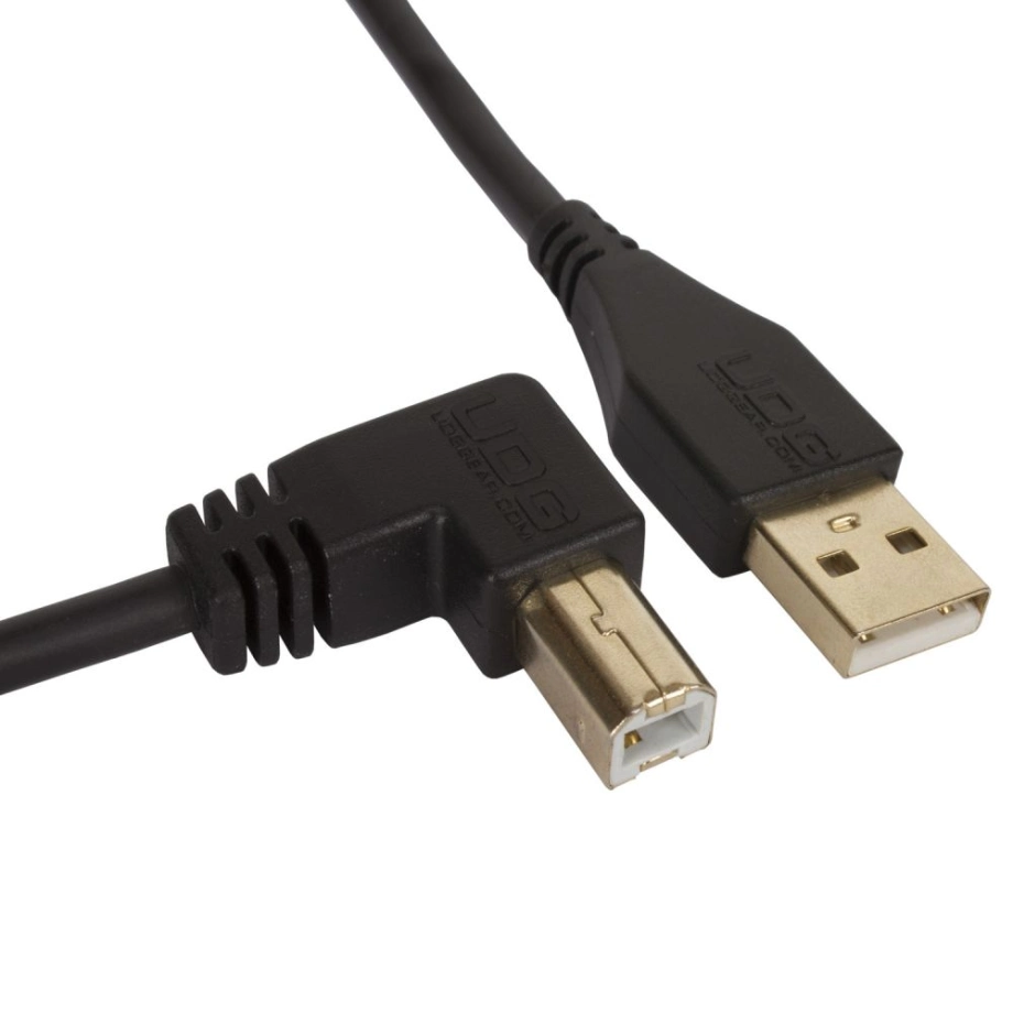 Фото №2 Коммутация UDG Ultimate Audio Cable USB 2.0 A-B Black Angled 1m