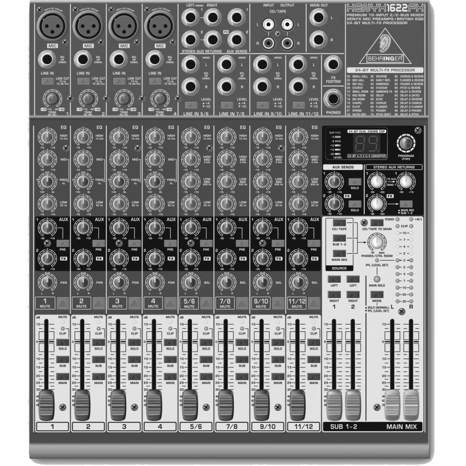 Фото №3 Микшерный пульт Behringer Xenyx 1622FX
