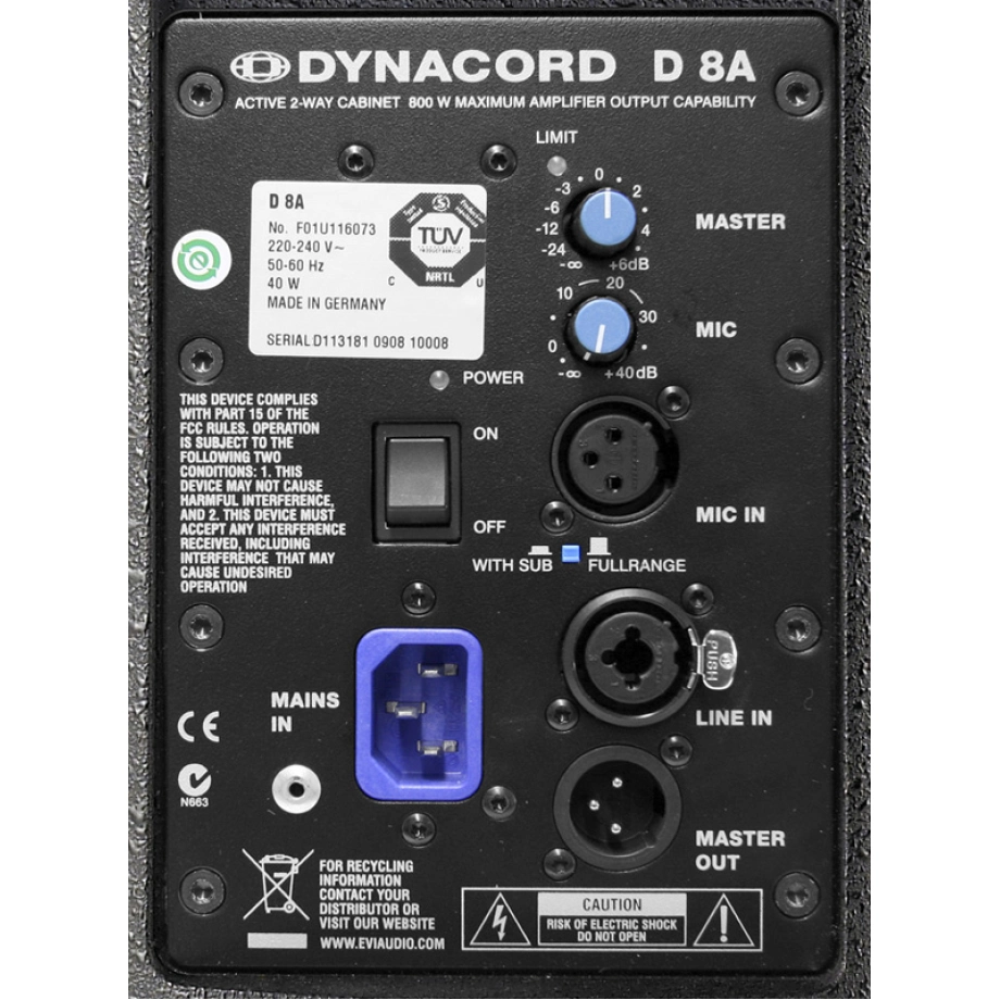 Фото №3 Акустическая система DYNACORD D 8A