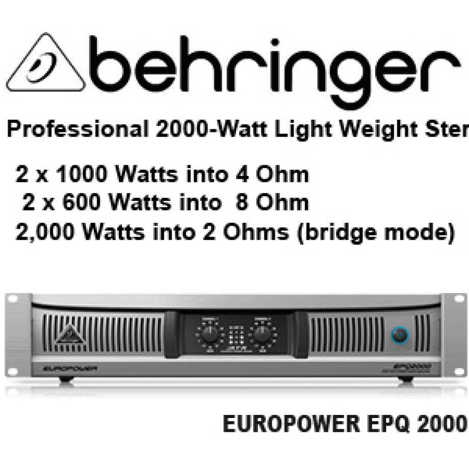 Фото №3 Усилитель мощности Behringer EPQ 2000