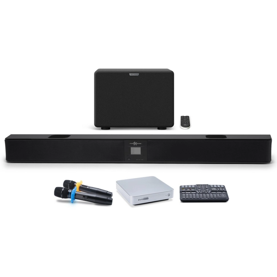 Фото №3 Караоке-система Studio Evolution EVOBOX Plus Silver с микрофонами SE 200D и саундбаром EvoSound Bar