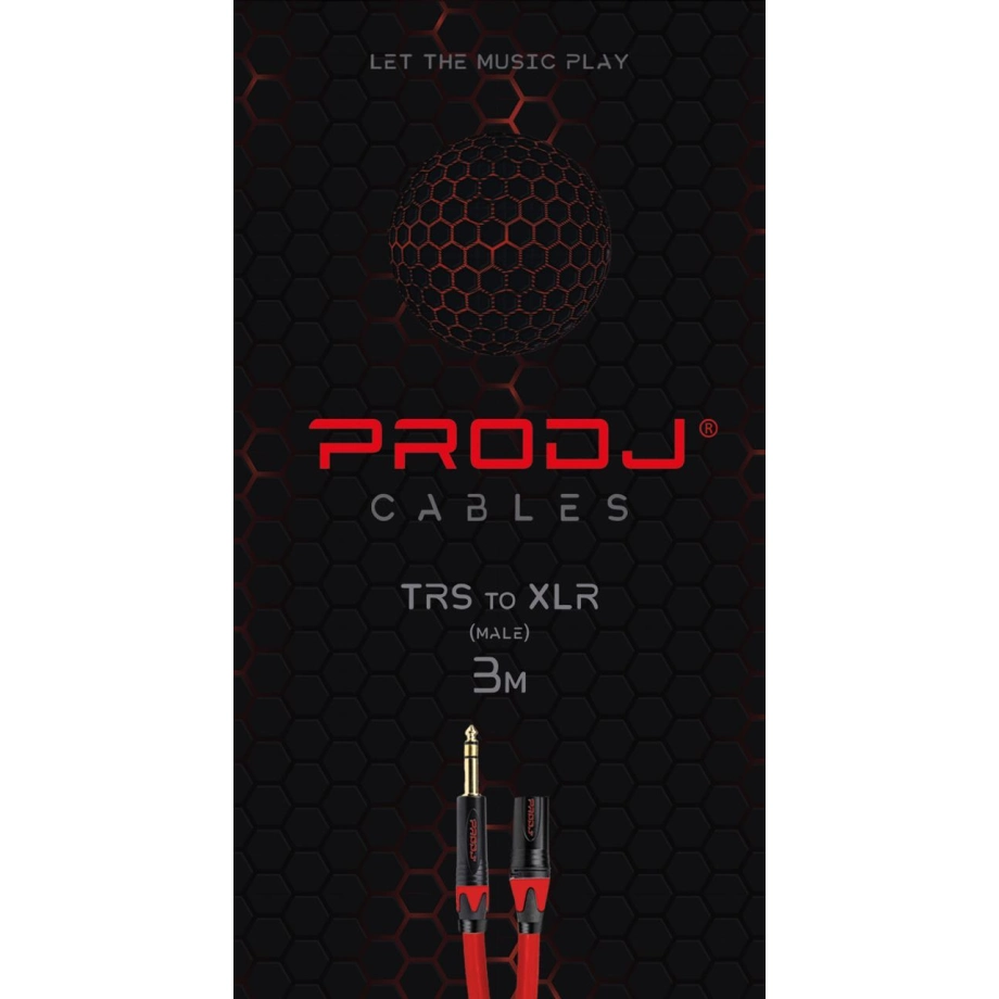 Фото №3 Комутація PRODJ Cables Gold Jack Stereo to XLR Male 3m