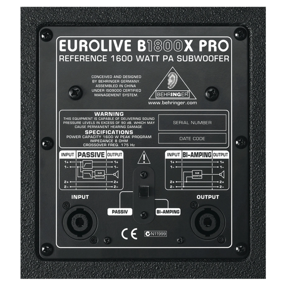 Фото №4 Сабвуфер Behringer B1800X PRO
