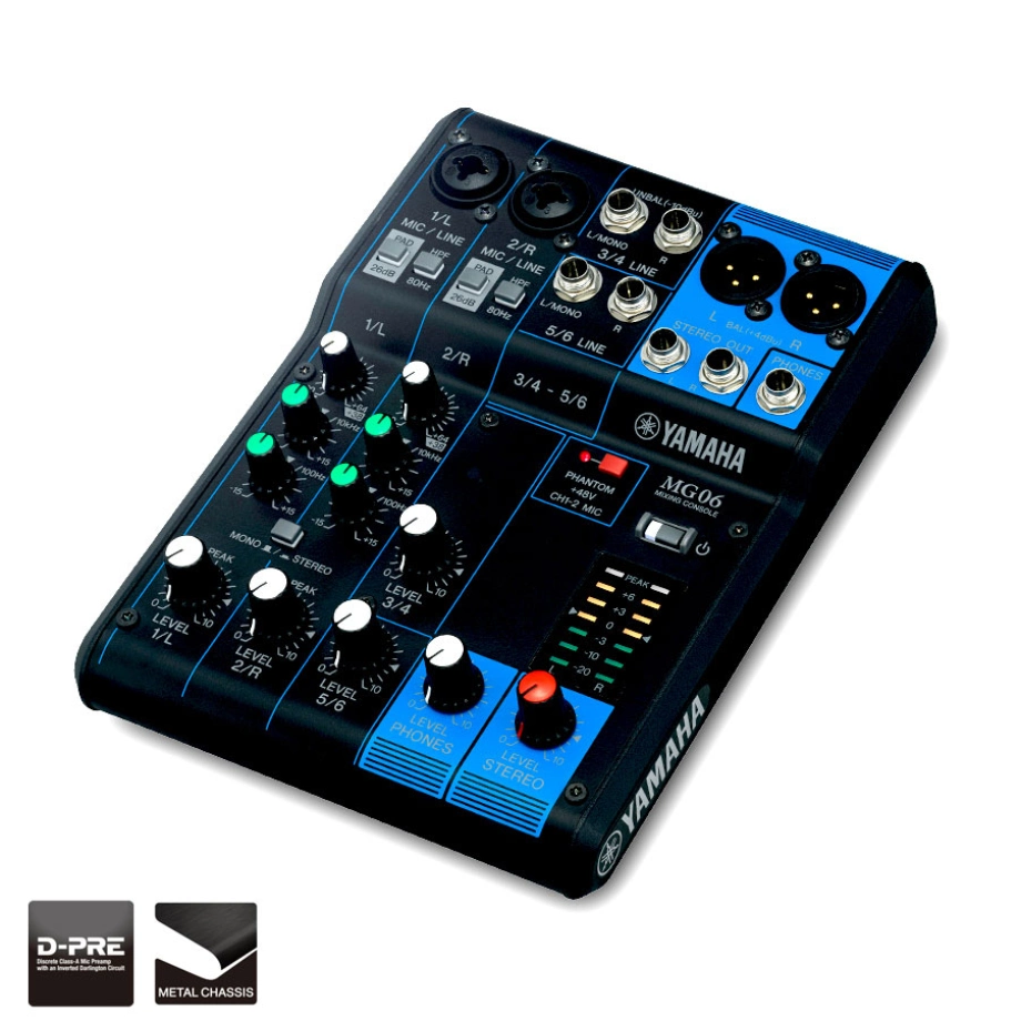 Купить микшерный пульт Yamaha MG06 в интернет-магазине PRODJ по
