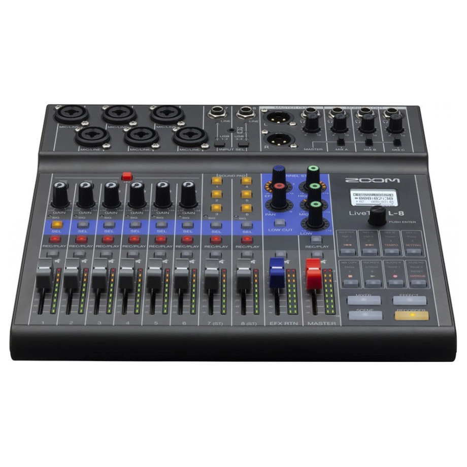 Купить микшерный пульт Zoom LiveTrak L-8 в интернет-магазине PRODJ