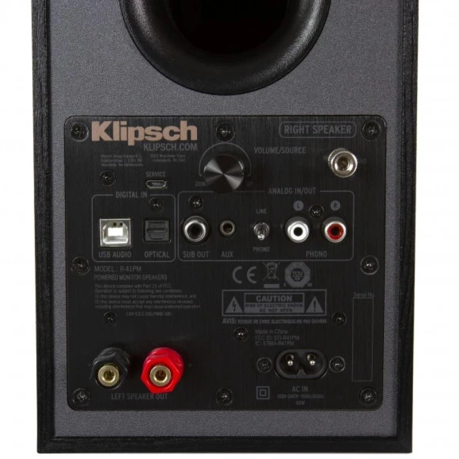 Фото №4 Акустическая система Klipsch Reference R-41PM Powered Bookshelf Speakers Black (пара)