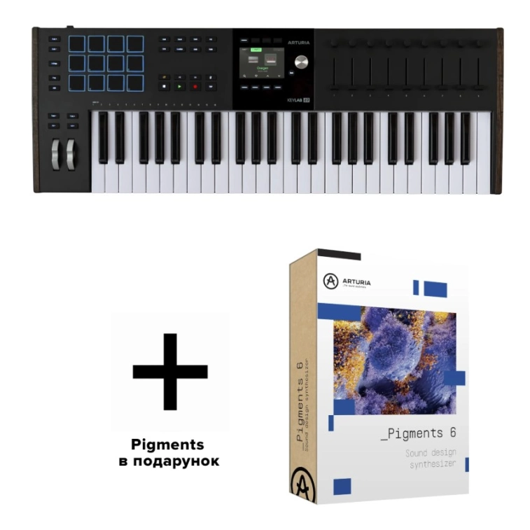 Фото №1 Midi-клавиатура Arturia KeyLab 49 mk3 Black + Arturia Pigments 6