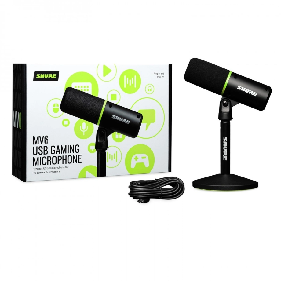 新品未使用 SHURE MV6 USB Gaming Microphone Купить usb-микрофон Shure MV6 в интернет-магазине PRODJ по