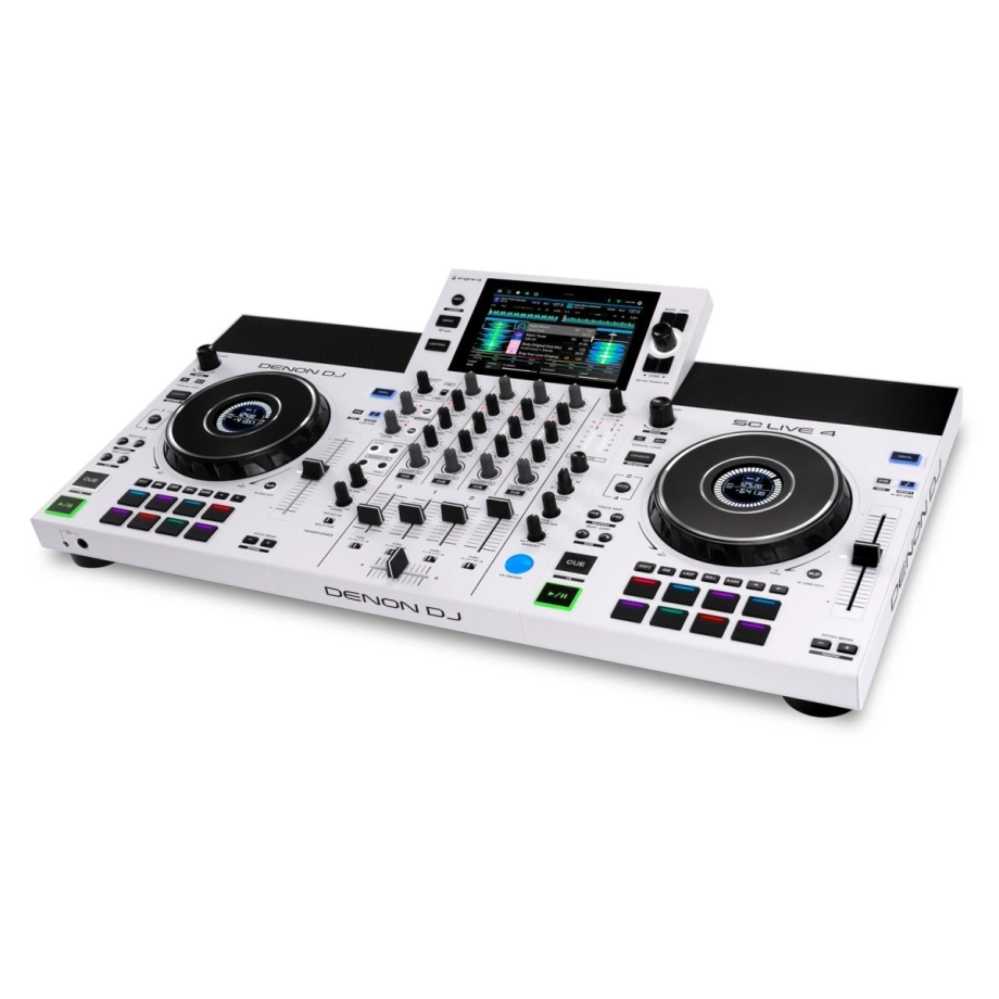 美品 Denon DJ Sc Live 4 denon-dj-sc-live4-white-left-