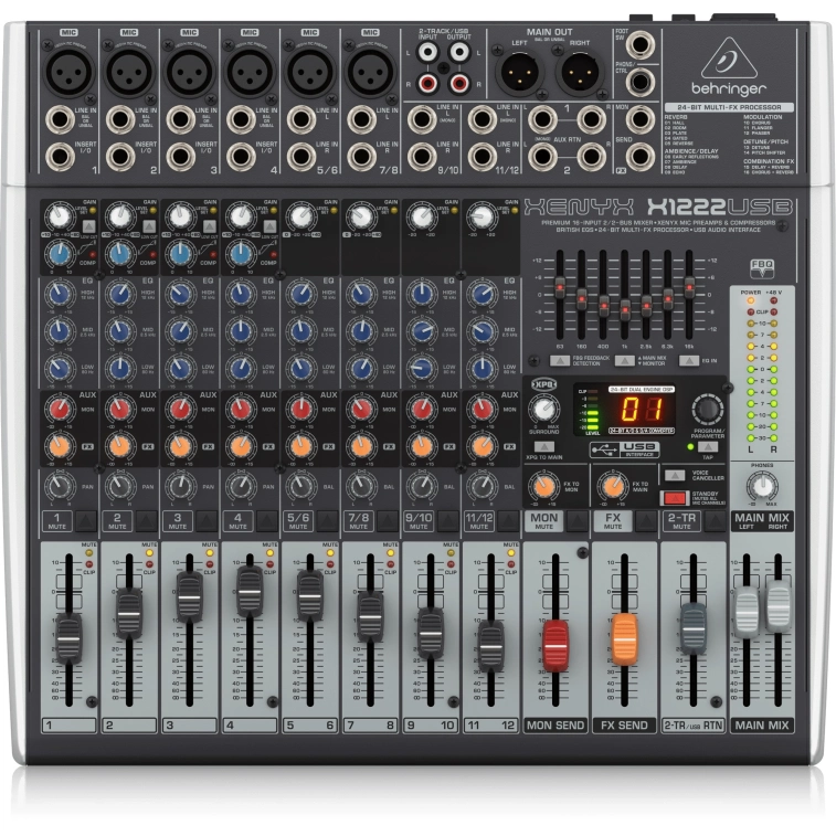 Купить микшерный пульт Behringer Xenyx X1222USB в интернет