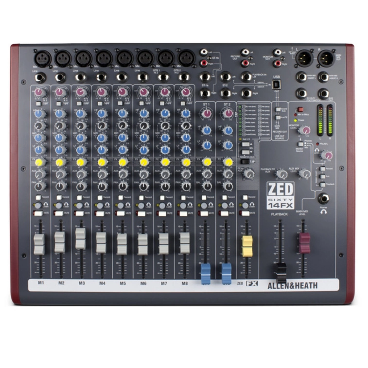 ALLEN & HEATH ZED 14 アナログミキサー Купить микшерный пульт Allen & Heath ZED60-14FX в интернет