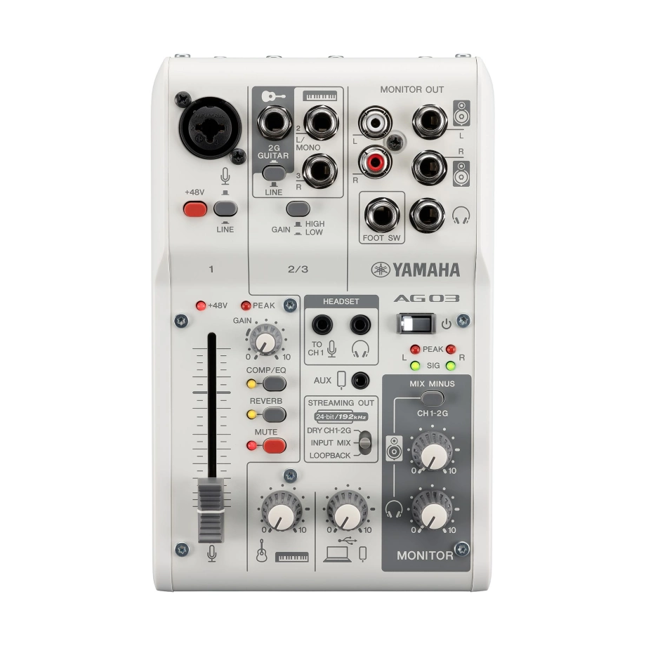 Фото №2 Решение для записи музыки и голоса Yamaha AG03MK2 LSPK USB Loopback Live Streaming Kit White