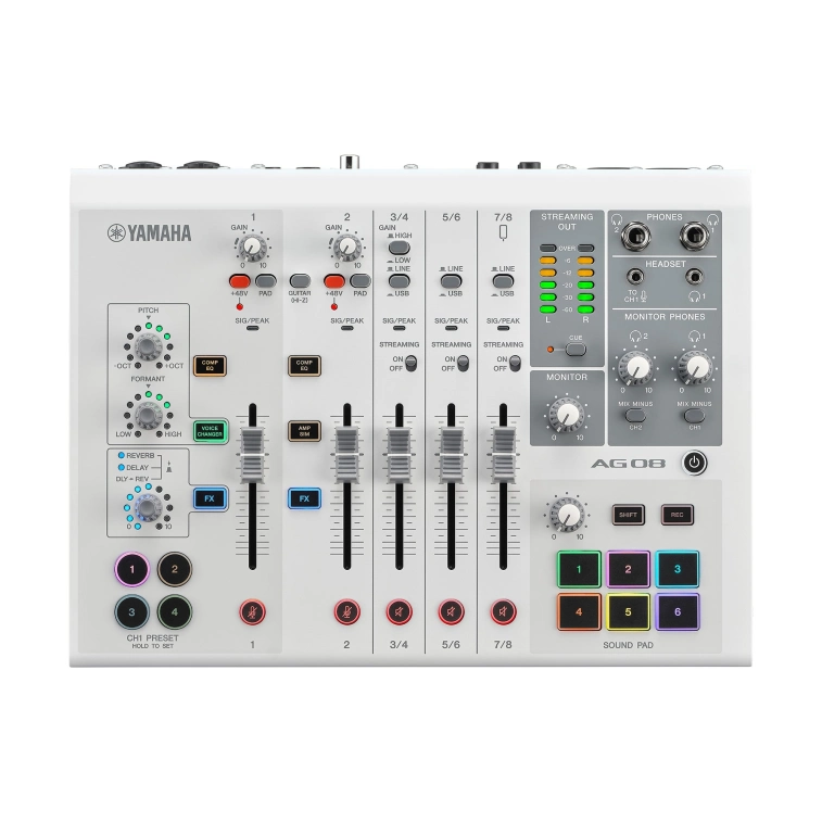 Фото №1 Мікшерний пульт Yamaha AG08 White